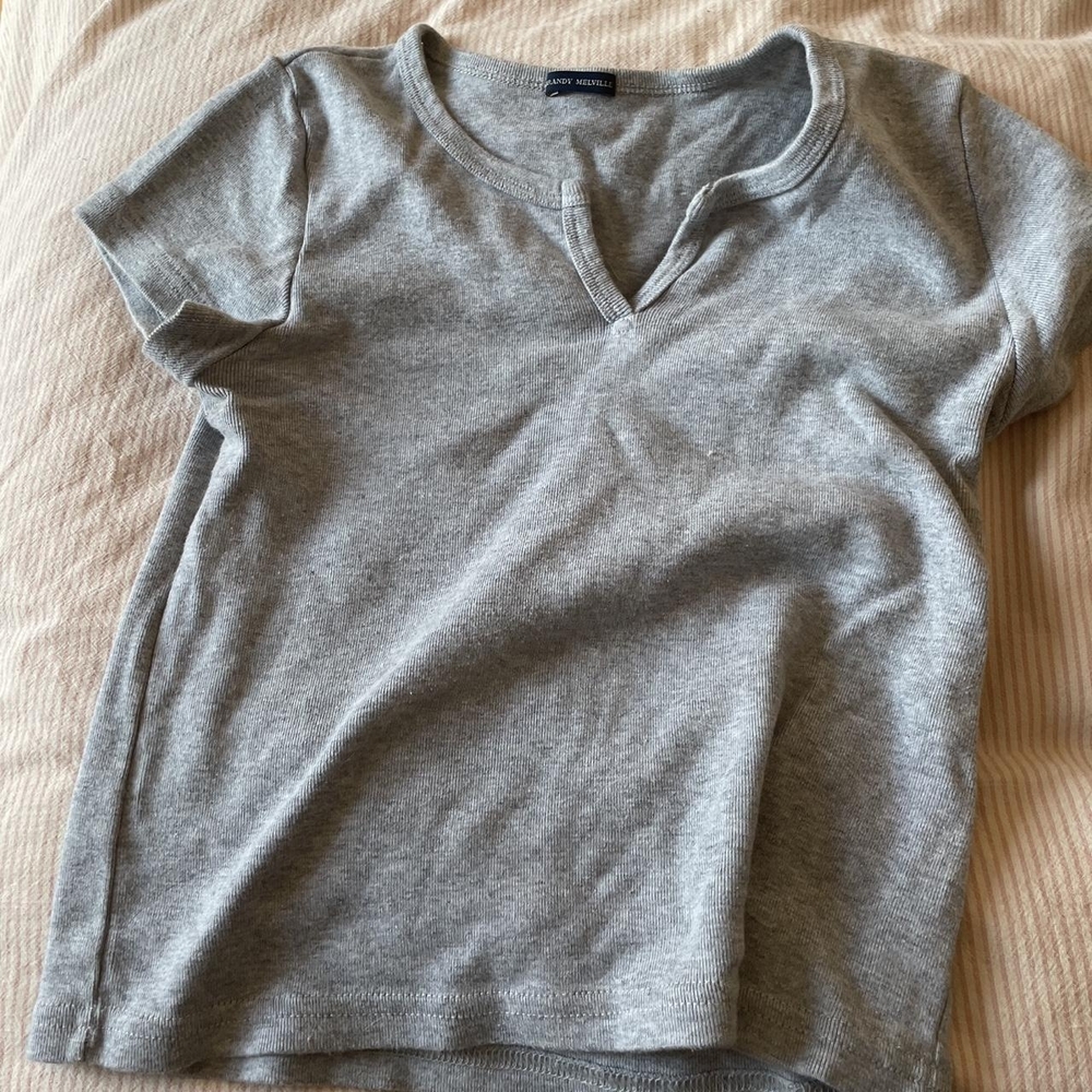 Brandy Melville Gray Short Sleeve Tee
